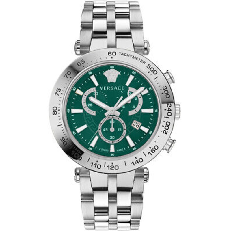 Versace Men's Watch Bold Chrono 46mm Green Bracelet VEJB00522