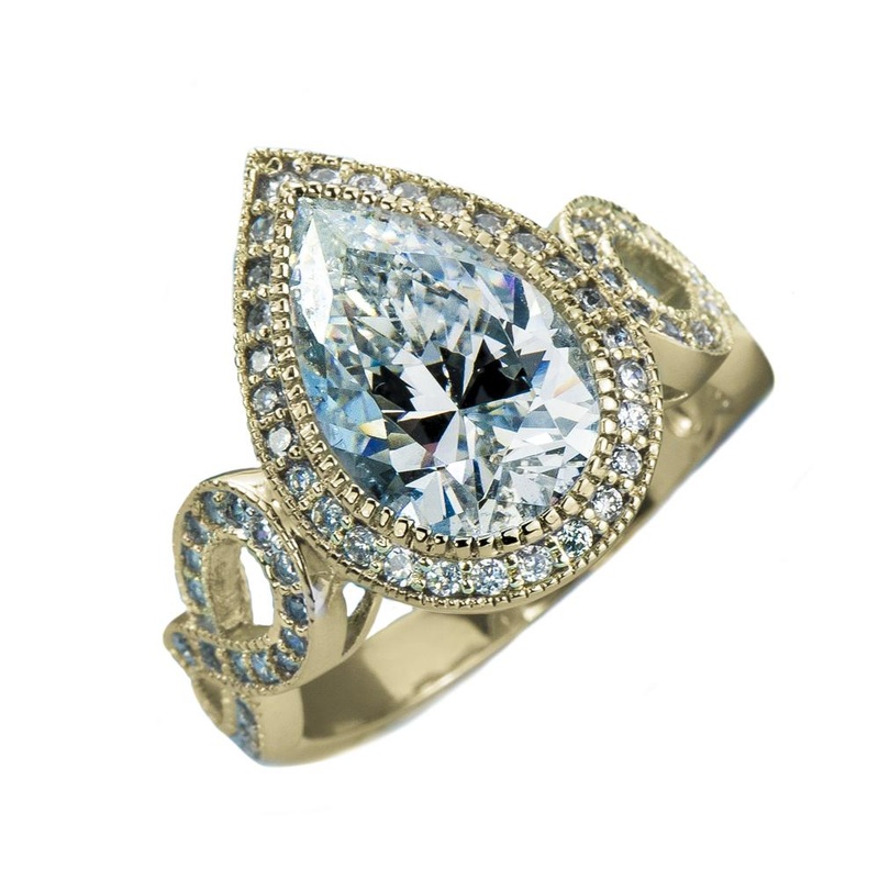 Marie Anna Teardrop Gold Ring 5