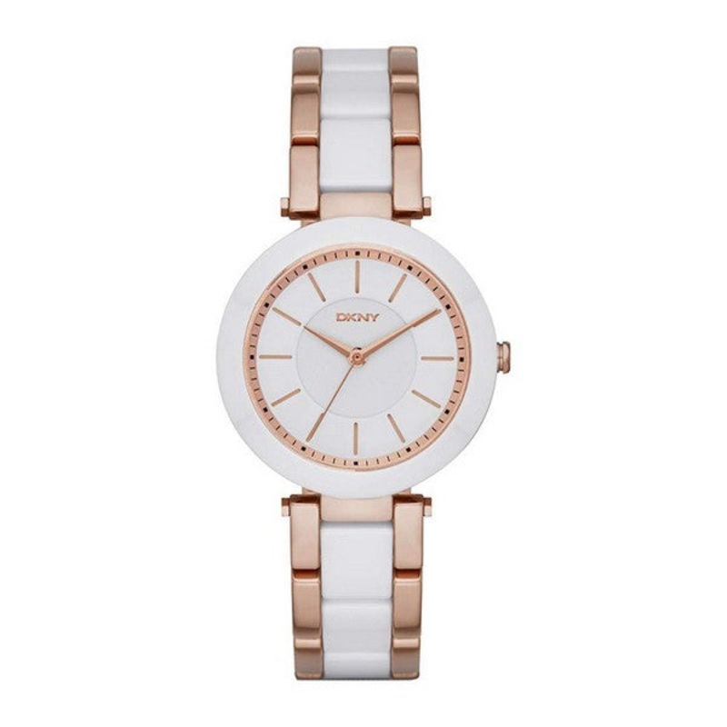 DKNY Women's Watch NY2500 - Minimalist White Dial 34 White Stainless Steel