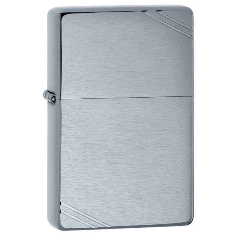 Zippo Brushed Chrome Vintage With Slashes Lighter