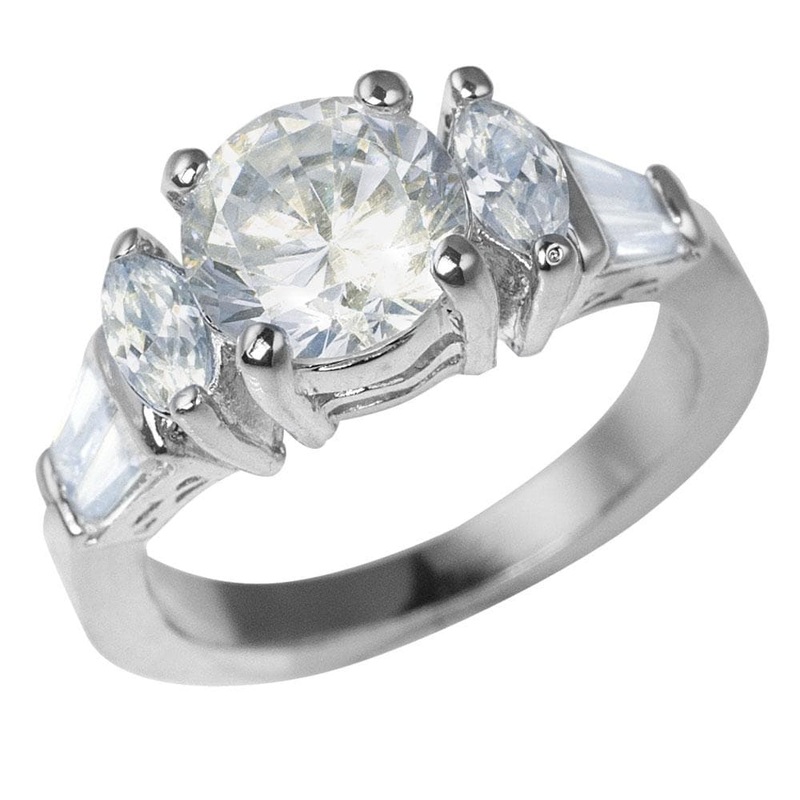 Bellini Rhodium Ring 10