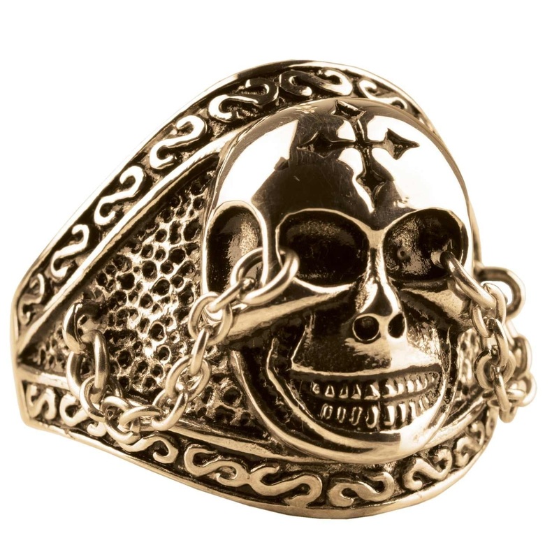 Chained Skull Ring 9