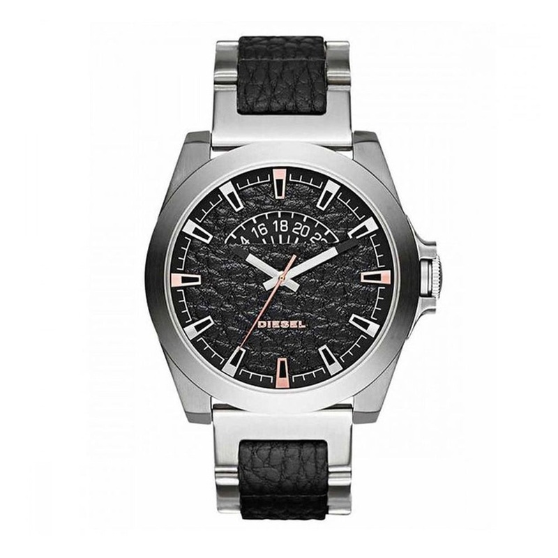 DIESEL DZ1721 Arges Stainless Steel Black Dial Men's Watch 46 Black Stainless Steel