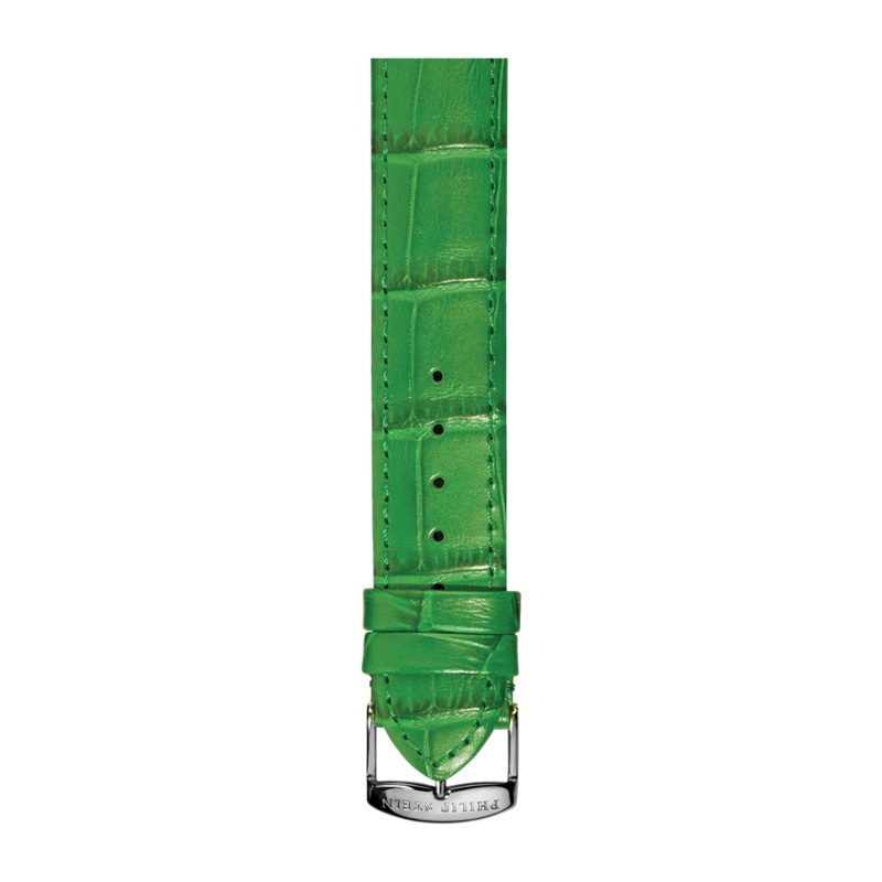 Green Shiny Stitch Alligator Print Strap - Model 1-CSTAGS