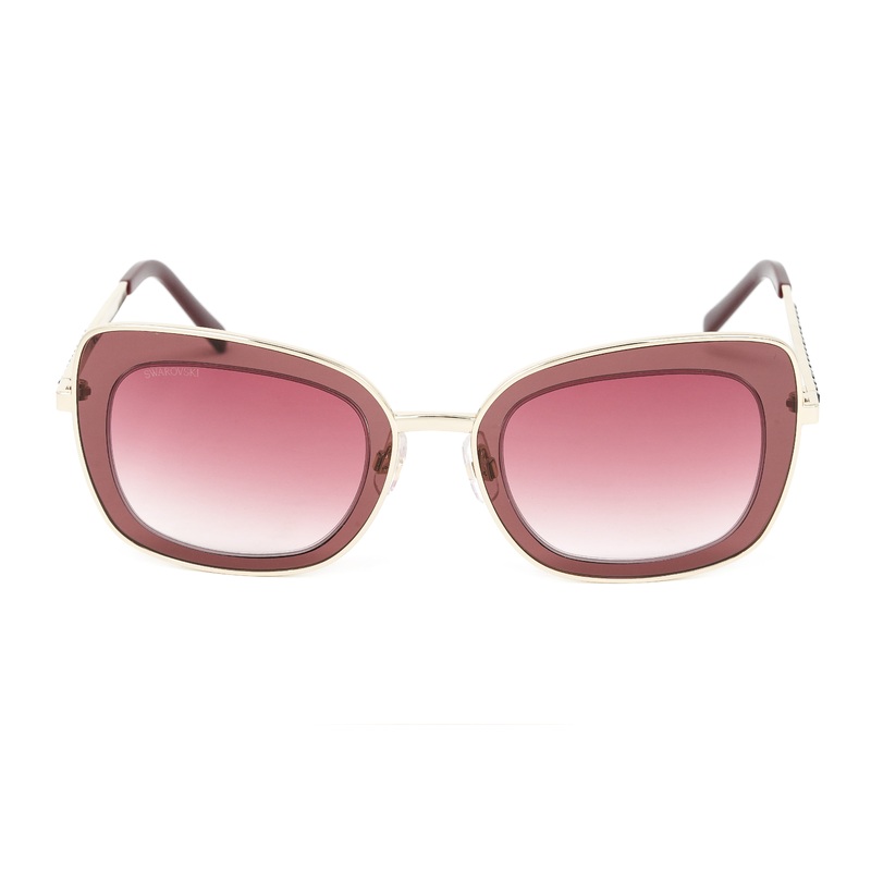 Swarovski Women's Sunglasses Square Cat Eye Burgundy SK0145/S 69Z