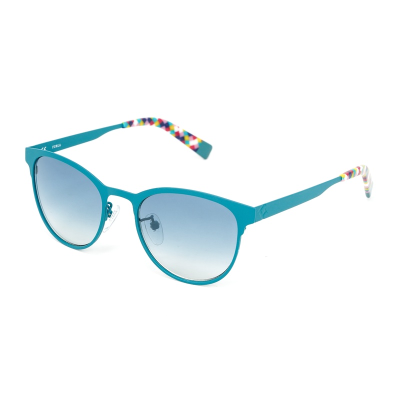 Furla Women's Sunglasses Classic Square Blue SU4340 1H9X