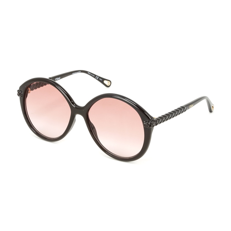 Chlo Women's Sunglasses Oversized Round Brown/Orange CH0002S-001 58