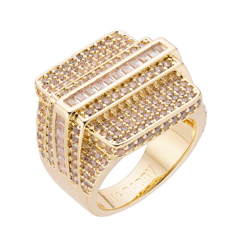 Big Daddy Luxe Iced Out Baguette Diamond Ring 8