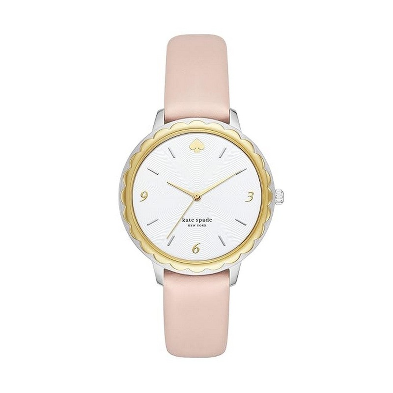 KateSpade KSW1507 Morningside Blush Quartz White Dial Women's Watch 38 White Stainless Steel