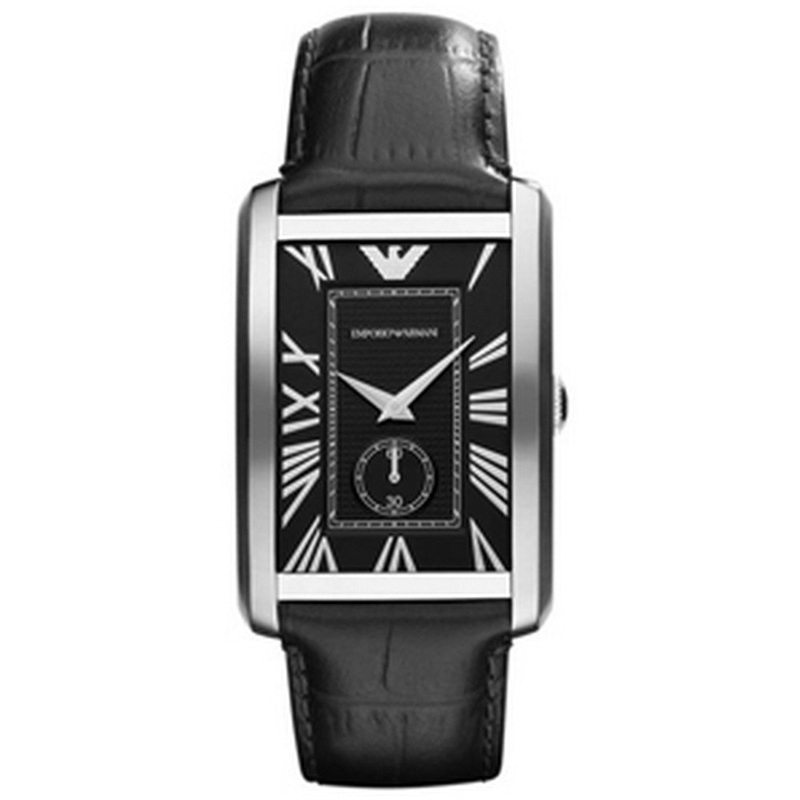 Emporio Armani Classic Black Dial Quartz Men's Watch AR1604 31 Black Stainless Steel