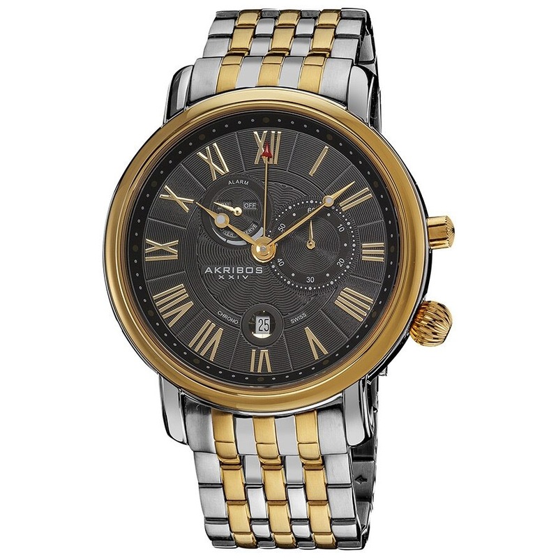 Akribos XxivMulti-Function Two-Tone Stainless Steel Men's Watch AK592TTG