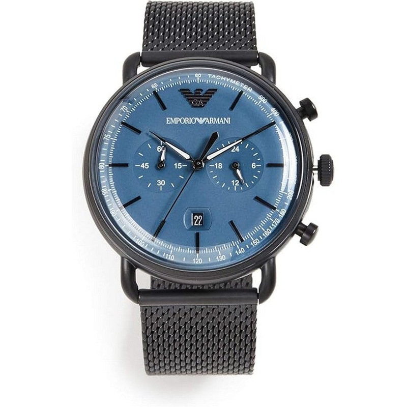 Emporio Armani Chronograph Quartz Blue Dial Men's Watch AR11201 43 Blue Stainless Steel