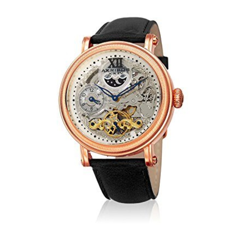 Akribos Xxiv Automatic Skeleton Dial Men's Watch AK968RGBK