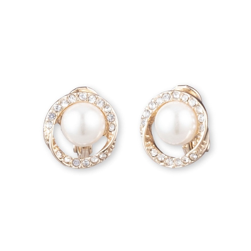 Anne Klein Jewelry 60515939 CLIP EARRING White Brass CLIP EARRING
