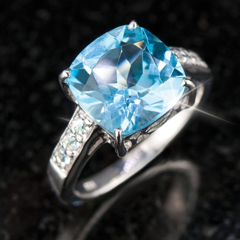 Swiss Topaz Cocktail Ring 9