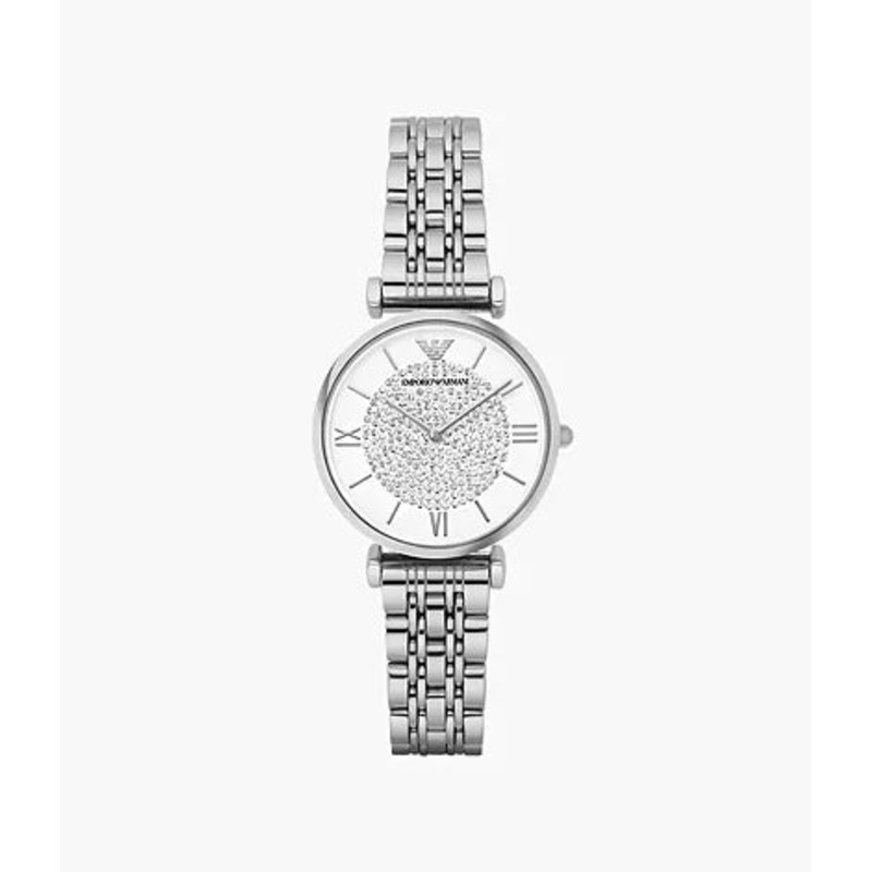 Emporio Armani AR1925 Watch 43 mm Black Stainless steel case, leather strap