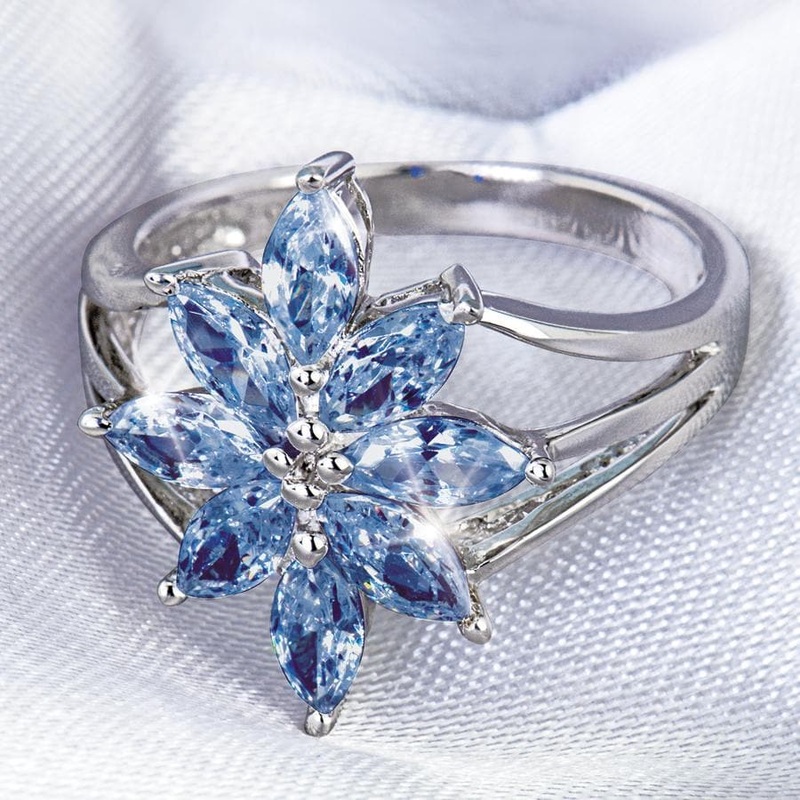 Tanzanite Flower Ring 5