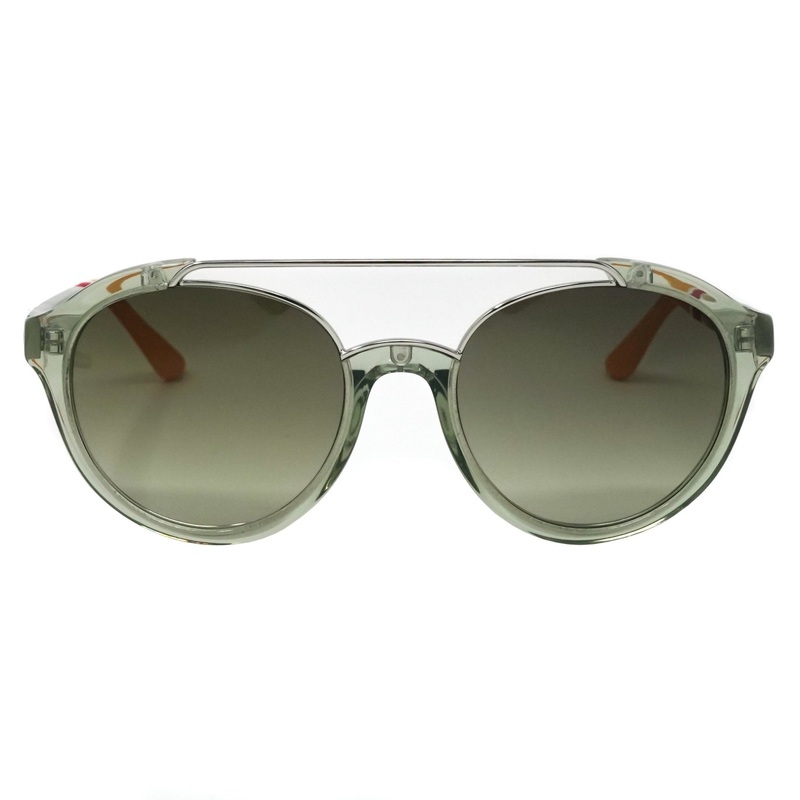 Orlebar Brown Sunglasses Round Transparent Green and Orange