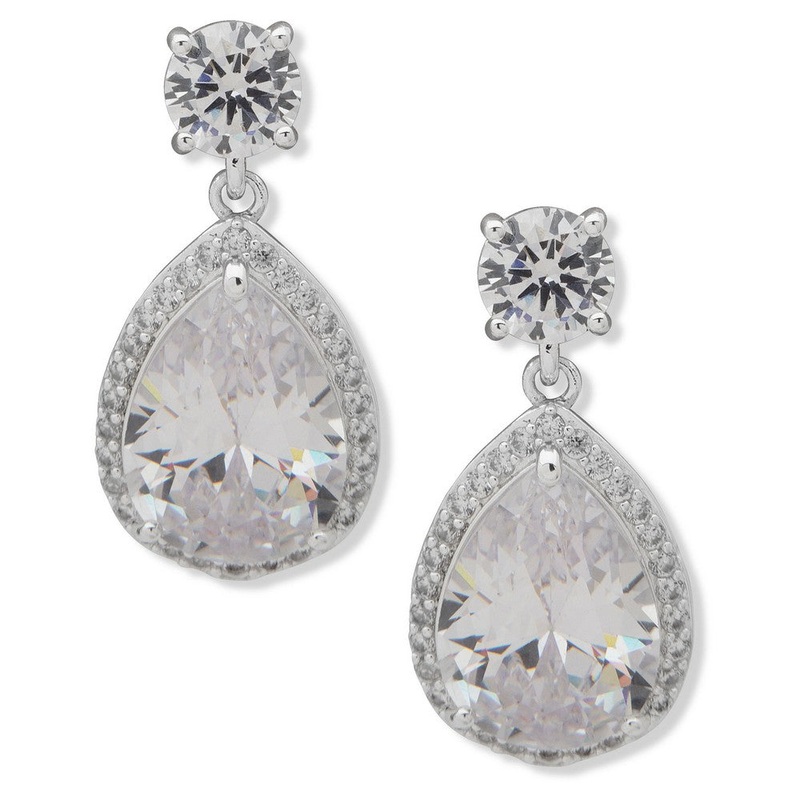 Anne Klein Jewelry 60565560 PIERCED EARRING White STEEL PIERCED EARRING