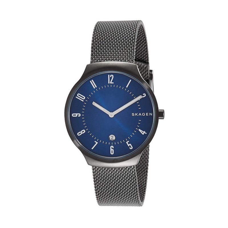 SKAGEN SKW6517 Grenen Steel Men's Mesh Watch 38 Blue Stainless Steel