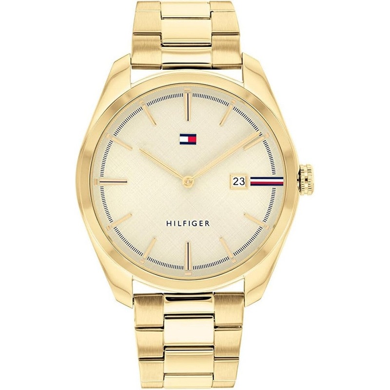Tommy Hilfiger 1710427 2-hand Quartz Movement 42mm Men's Watch 42 Gold Stainless Steel