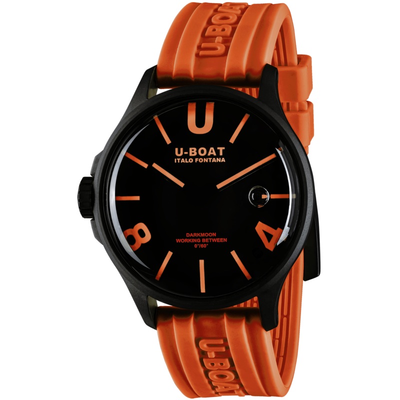 U-Boat Watch Darkmoon 44 Orange Black Curved PVD 9538/A