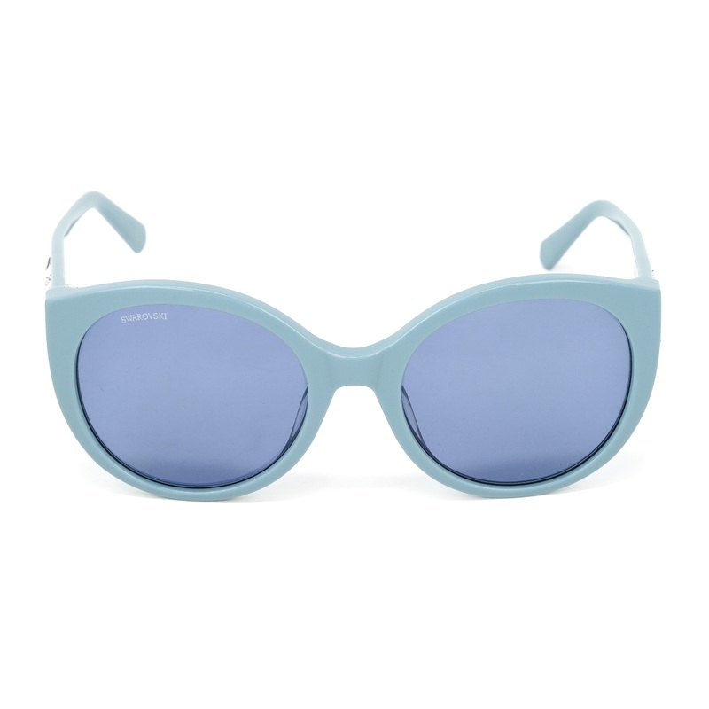 Swarovski Women's Sunglasses Round Cat Eye Blue SK0174 84V