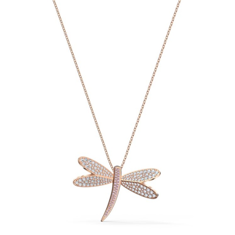 Swarovski Eternal Flower Rose Gold Necklace 5524856