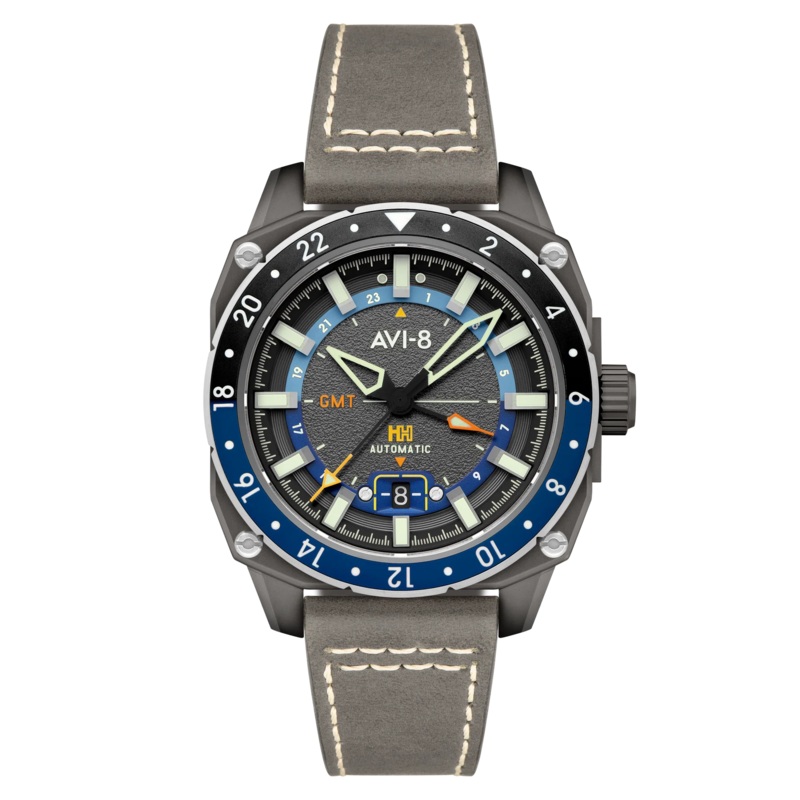 AVI-8 Hawker Hunter Atlas Men's Grey GMT Automatic Watch AV-4122-04