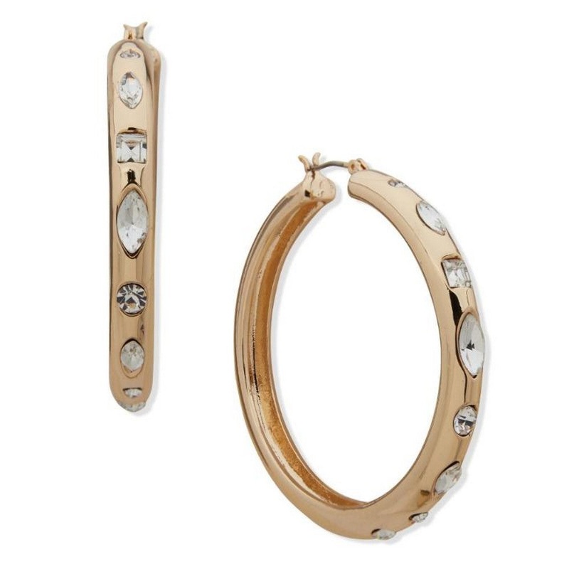 Nine West Jewelry 19G01356 gold-tone hoop earring Gold Metal Earrings