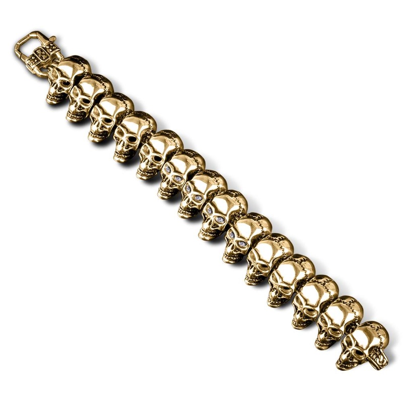 Skullhead  Gold Bracelet
