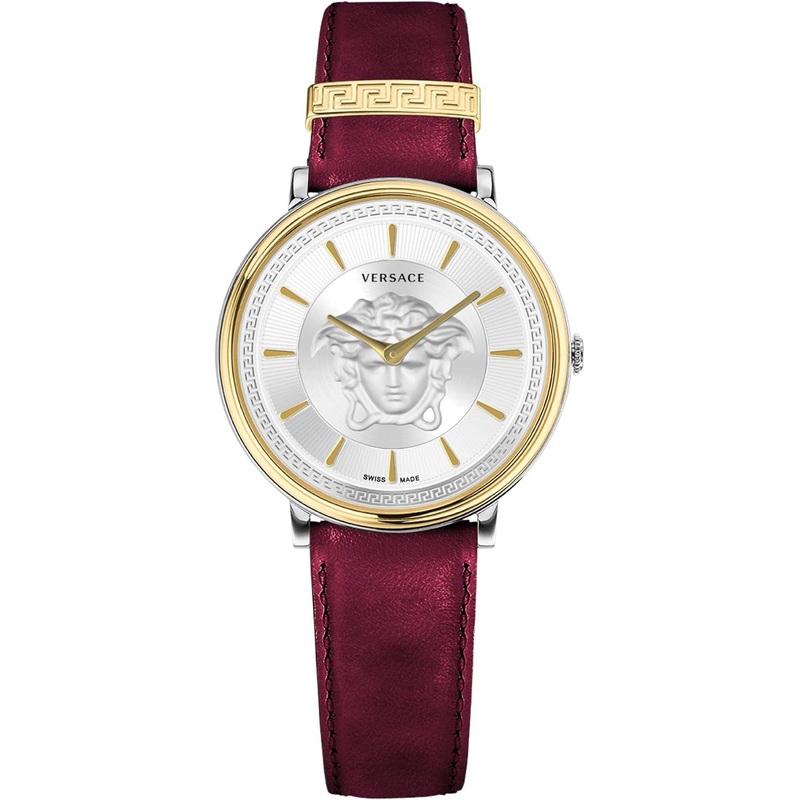Versace Ladies Watch V-Circle 38mm Red Burgundy VE8101819