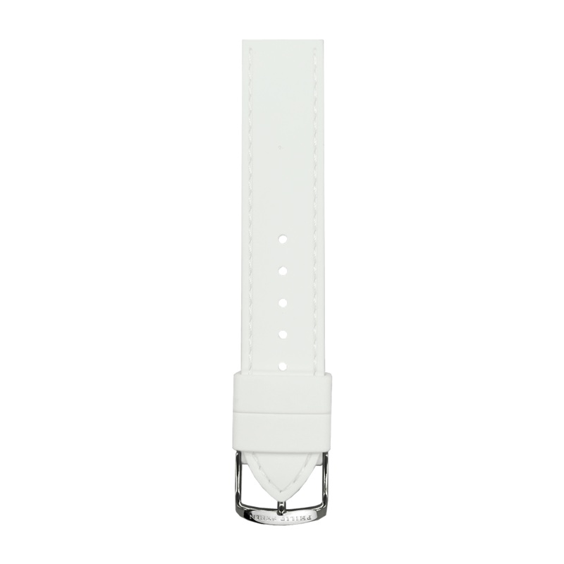 White Rubber Silicone Stitched Strap - Model 4-RSTW