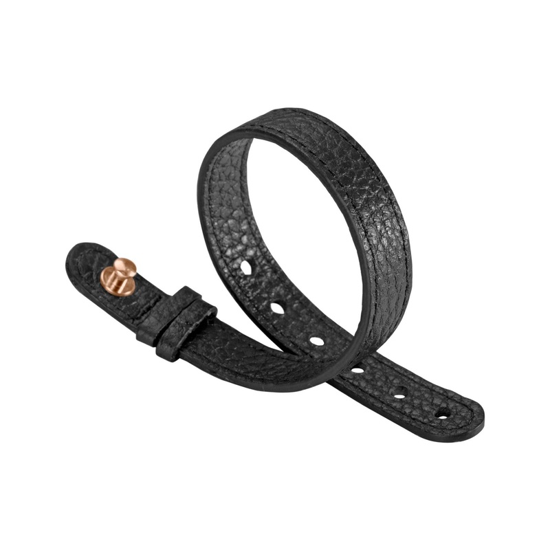 Black Leather Strap - For Rose Gold Icon - Model 10-CBSTRG