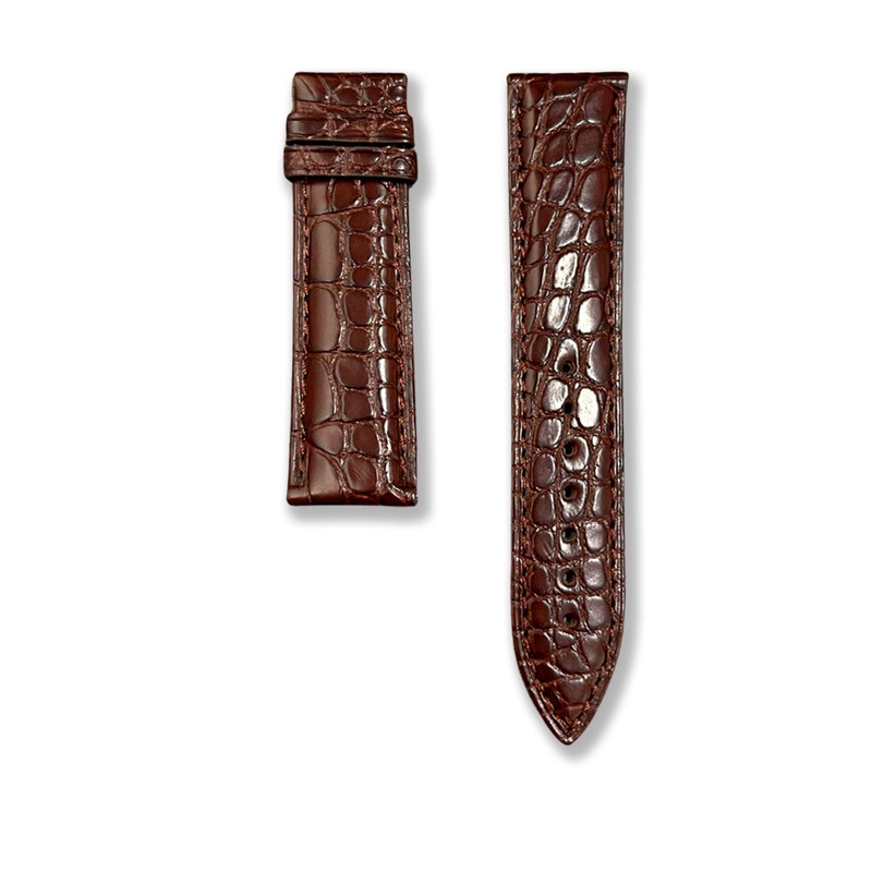 Cavern 22mm Brown Genuine Crocodile Leather Strap