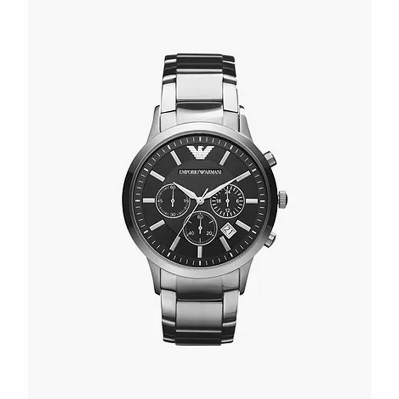 Emporio Armani AR2434 Watch 43 mm Black Stainless steel case and bracelet