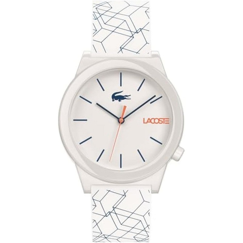 LACOSTE 2010956 Analogue White Dial Men's Watch 42 White Stainless Steel