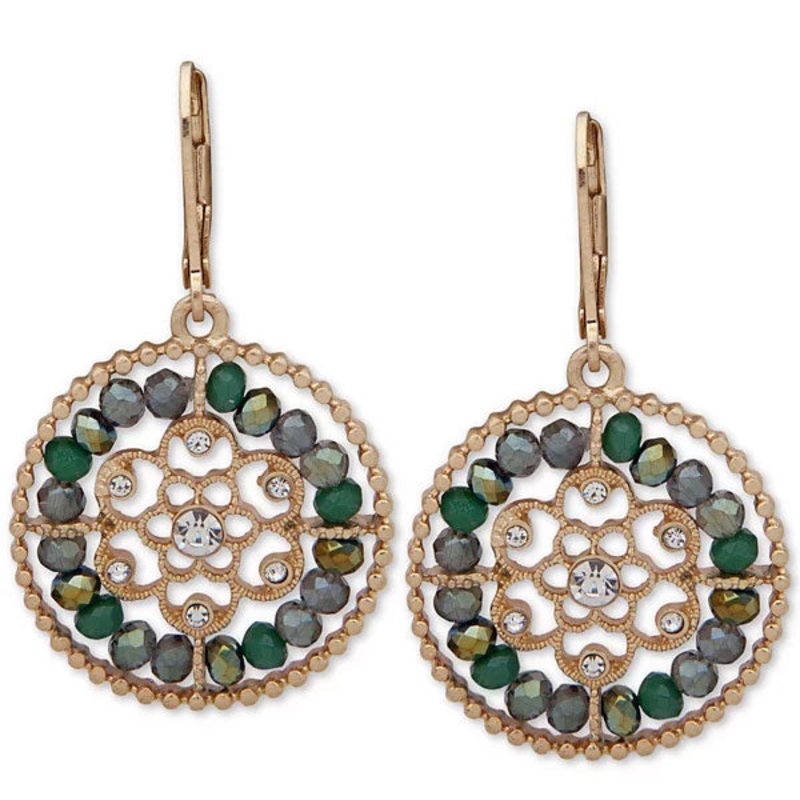 LONNA & LILLY JEWELRY 60562838 PIERCED EARRING Green Brass PIERCED EARRING