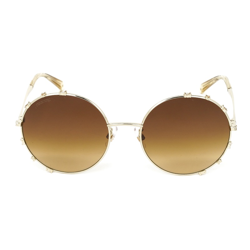 Swarovski Women's Sunglasses Round Gold Gradient Brown SK0289-F/S 30F