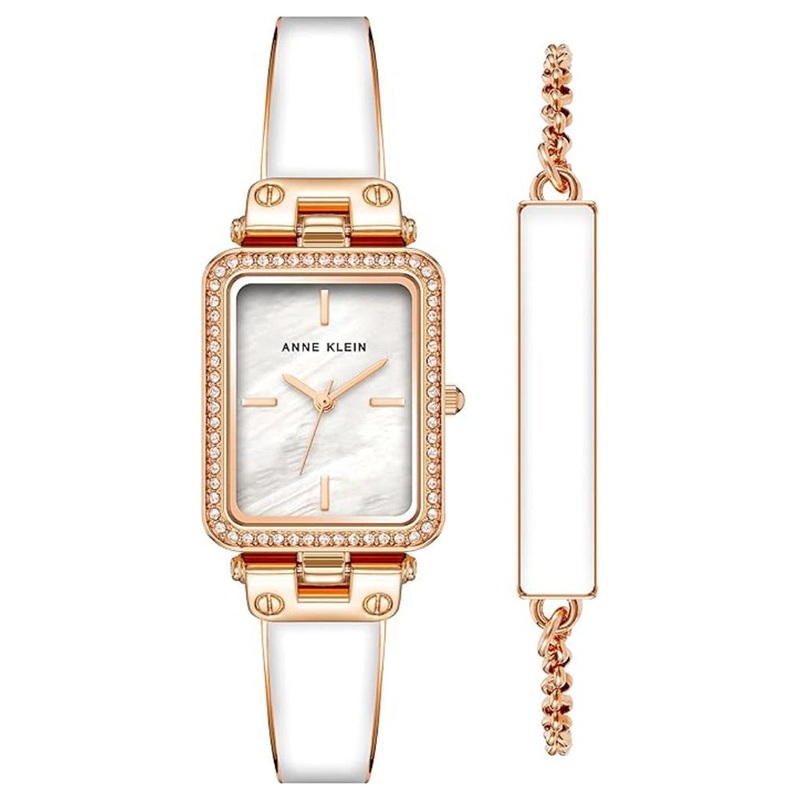 Anne Klein AK/3898WTST Women's Watch 36 Brown Stainless Steel