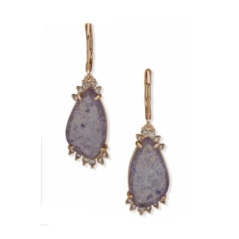LONNA & LILLY JEWELRY 15G00163 PIERCED EARRING Purple Brass PIERCED EARRING
