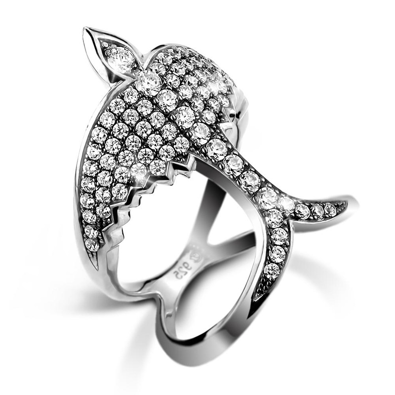 Swallows Return Rhodium Ring 5