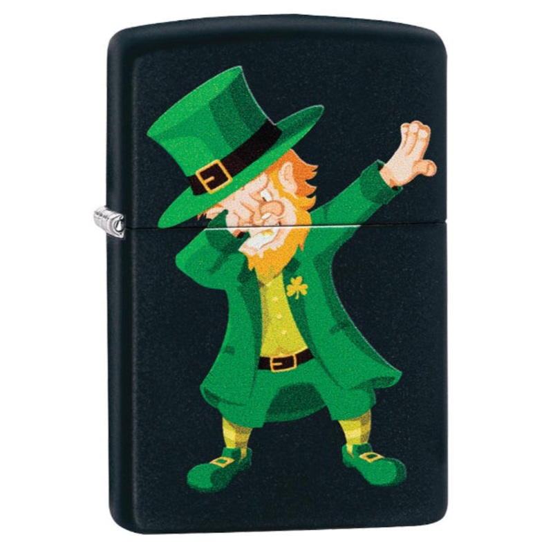 Zippo Dabbing Leprechaun Design Lighter