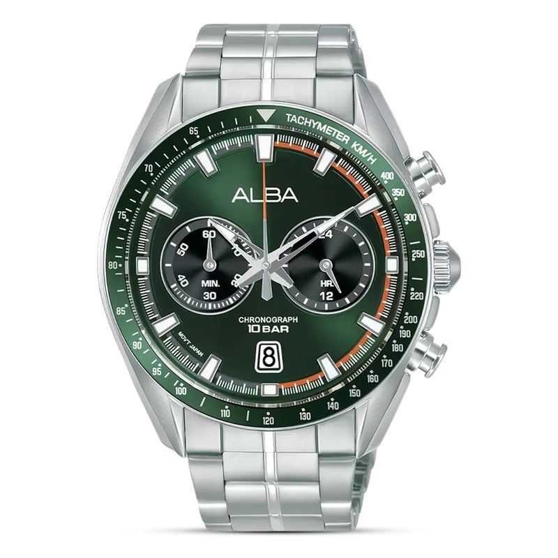Alba Chronograph Green Sunray Dial Men's Watch | A4B019X