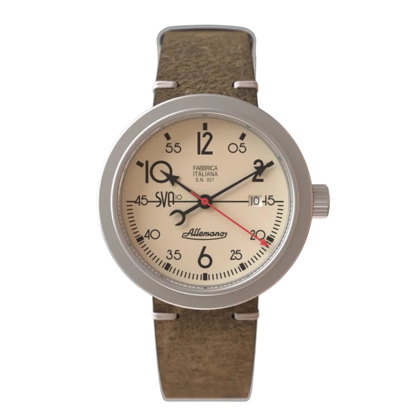 Allemano 1919 Men's Antique White Watch DAY-SVA-10-W
