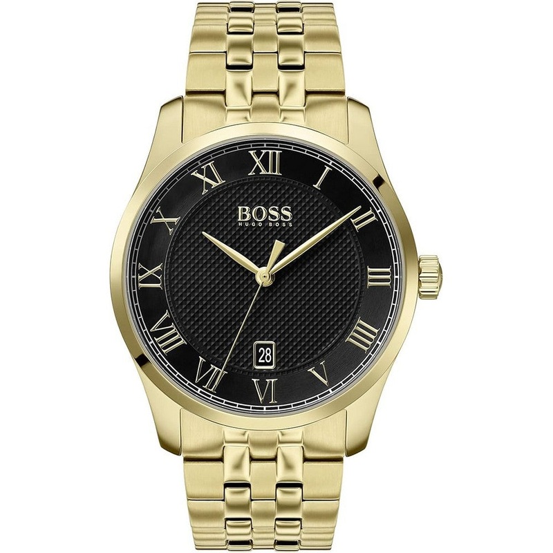 Hugo Boss Master Stainless Steel Gold Men's Watch 1513739 41 Black Stainless Steel