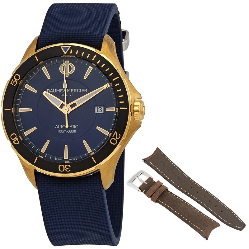 Baume et Mercier Clifton Club Bronze Automatic Blue Dial Men's Watch 10502