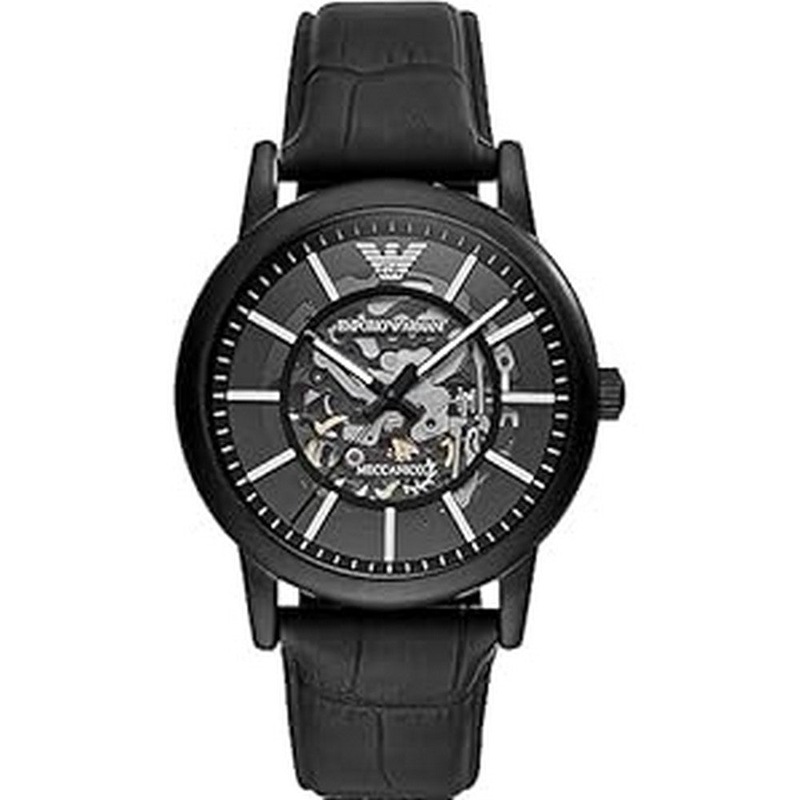 Emporio Armani Luigi Analogue Black Dial Men's Watch AR60008 43 Black Stainless Steel