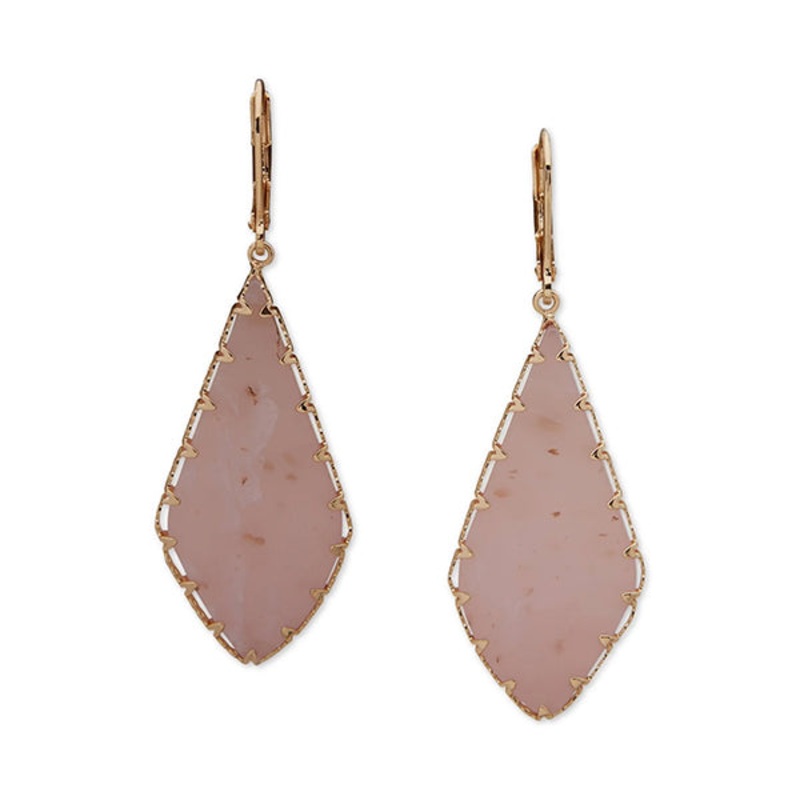 LONNA & LILLY JEWELRY 15G00179 PIERCED EARRING Pink Brass PIERCED EARRING