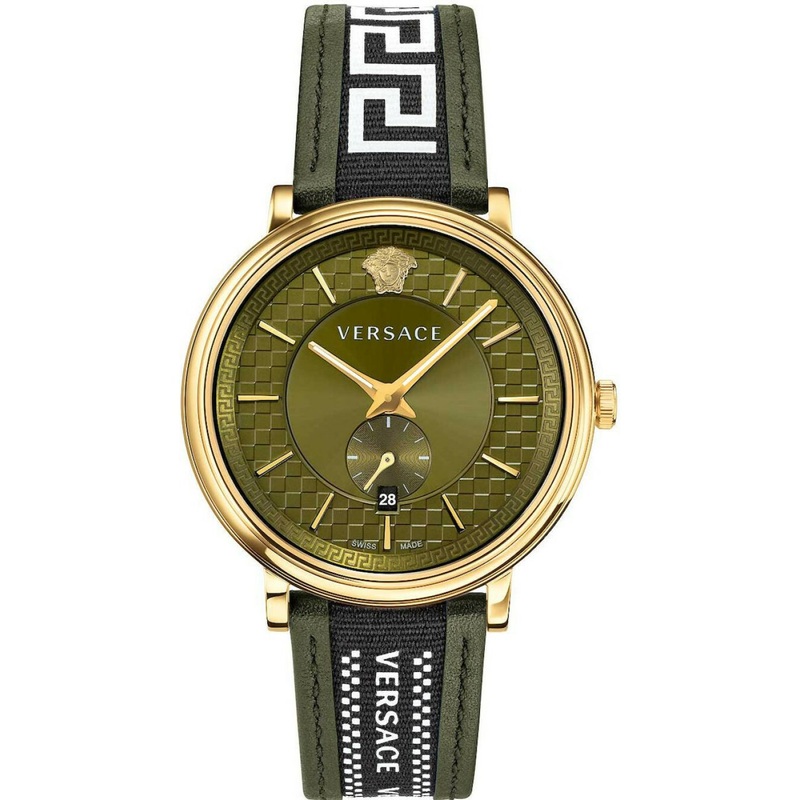 Versace V-Circle Quartz Green Dial Men's Watch VEBQ01519